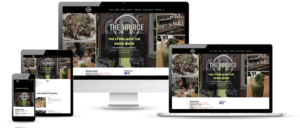 Image of The SOURCE website designed by Thirsty Fish Graphic Design in Corning, NY