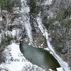 Buttermilk Falls, Ithaca NY - aerial photo