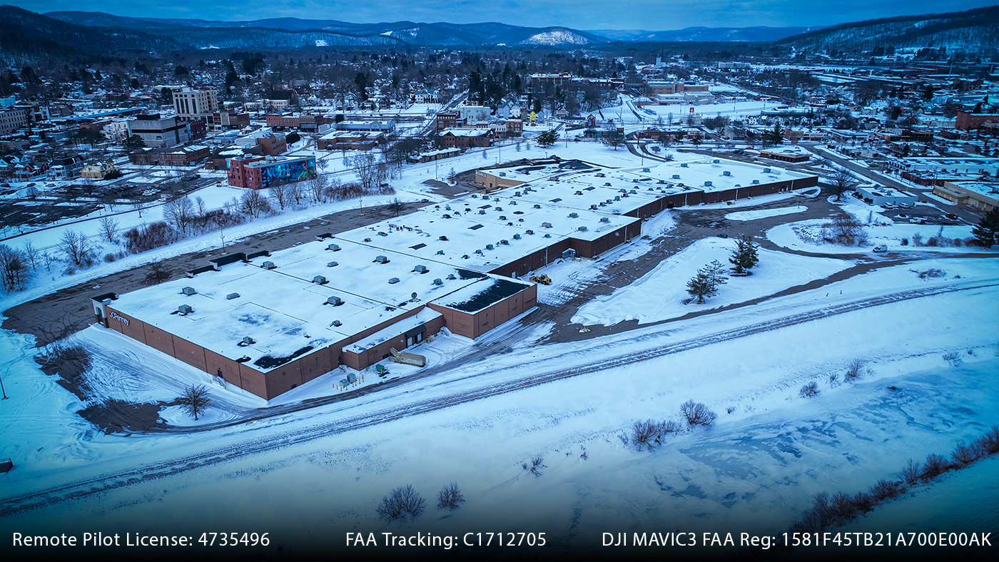 Commercial Drone shot of The Olean Center Mall